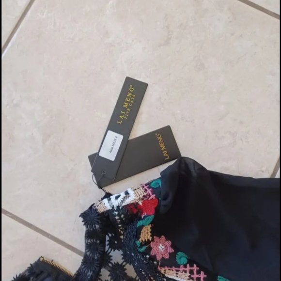 Boho embroidered midi dress size 4 - Picture 3 of 4